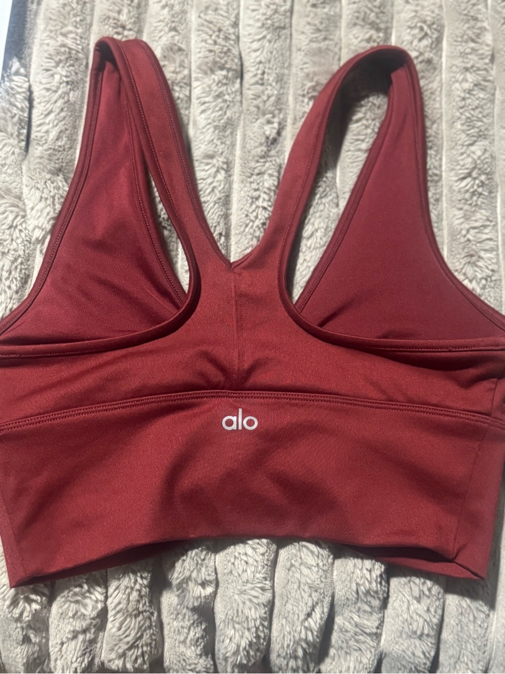 ALO Yoga Women's Maroon Racerback Sports Bra